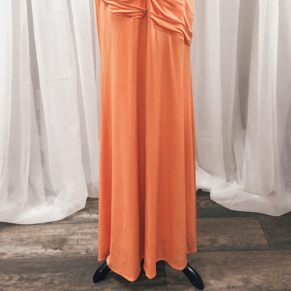 HANDBEADED & HANDMADE ORANGE DRESS - Picture 4 of 4